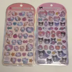 【正規品】コットンパフィー シール　キティ　マイメロ　クロミ　サンリオ