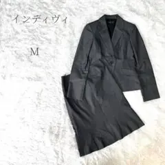 INDIVI インディヴィ スカートスーツ セットアップM グレー セレモニー