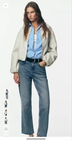 ZARA ソフトボンバージャケット カラー:エクリュ サイズ:XS