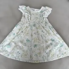 フラワープリント ノースリーブワンピース 100