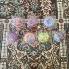 ディズニー　刺繍　缶バッチ　７個セット