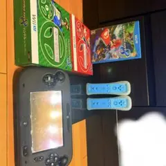 Wii U 本体 +マリオカート8 Wiiリモコン2個 マリオカートハンドル2個