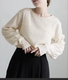 美品⭐︎最終お値下げ⭐︎【select MOCA】ホワイト 長袖トップス　カットソー