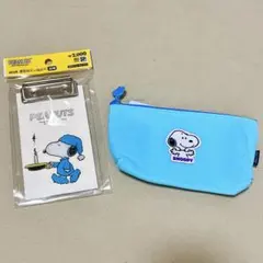韓国限定　PEANUTS スヌーピー　ポーチ　バインダー付き　メモ帳　セット
