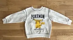 GU ポケモン ピカチュウ トレーナー キッズ 長袖　白　120のサムネイル