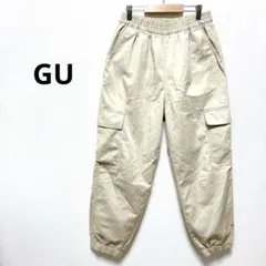 GU カーゴジョガーパンツ M コットン混 カジュアル ストリート ウエストゴム