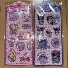 【2枚セット】ウォーターシール サンリオ クロミ ハローキティ立体シール
