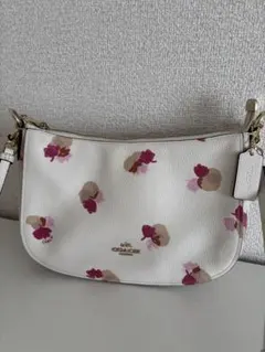 コーチ 2way ワンショルダーバッグ レザー 本革 花柄 フラワー