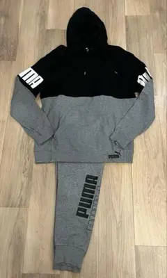 PUMA セットアップ　L パーカー スウェットパンツ　グレー　春物