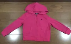 【PoloRalphLaurenGirls】薄手ピンクパーカー120cm★美品★
