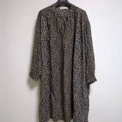 as know as バイカラー花柄チュニック　ワンピース