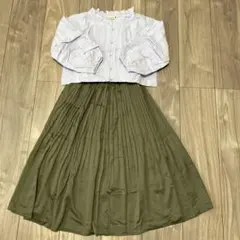 ブランシェス　ブラウス スカート 2点セット　130cm