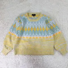 グリーンレーベルリラクシング　ウール混　ノルディック　セーター　ニット　xs