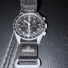 Swatch Speedmaster Moon ブラック腕時計