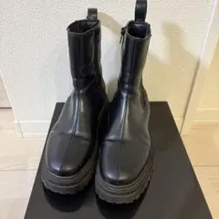 AZUL by moussy トラックソールサイドゴアブーツ　ブラック