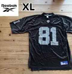 リーボック NFL 全刺繍 レイダース アメフトゲームシャツ XL 5530