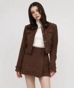 ROYAL PARTY コンパクトツイードジャケット