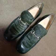 GUCCI ダークグリーン ローファー