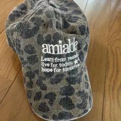 amiable ヒョウ柄 キャップ