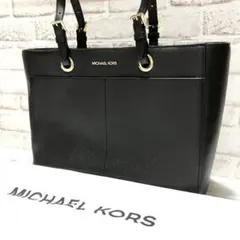 新品未使用品✦MICHAEL KORS COMMUTER TOTE 本革 黒×金