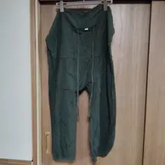 オリーブグリーン サルエルパンツ コットン