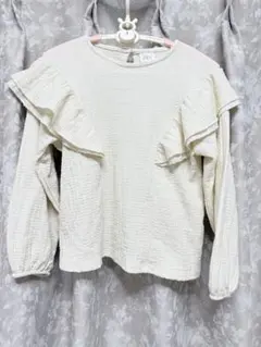 ☆コメントなし既購入OK ZARA フリル付き長袖カットソー