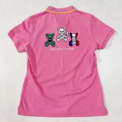 新品タグ付き サマンサ ベア 刺繍 ゴルフシャツ ポロシャツ ピンク Mのサムネイル