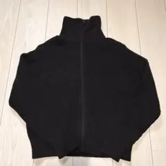 UNIQLO U 黒 ジップアップ ハイネック セーター M