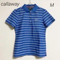 0348 Callaway キャロウェイ ストライプ ポロシャツ ゴルフシャツ