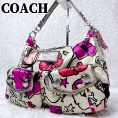 COACH POPPY Signature Check Glitter Bag - メルカリ
