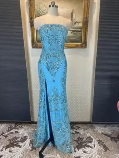 夏☘️スリットストレッチロングドレスステージ誕生パティーキャバ嬢ナイトクラブ