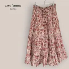 axes femme 花柄ティアードスカート　フェミニン　マキシ　ロングスカートのサムネイル
