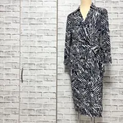 LAUREN RALPH LAURENラルフローレン 総柄カシュクールワンピース