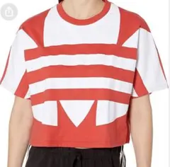 ラージロゴ Tシャツ　アディダスオリジナルス レッド / X-SMALL