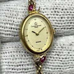 新品電池/Christian Bernard ブレスウォッチ ルビー ダイヤ