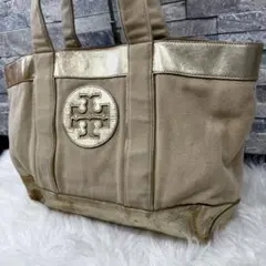 TORY BURCH トリーバーチ 大容量ハンドバック キャンバス地トートバッグ