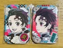 竈門炭治郎 まるかく缶バッジ 2個セット ☆ 鬼滅の刃