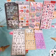 キティ 大人の図鑑シールサンリオ ウォーターシール タイルシール7枚セット