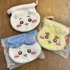 ちいかわ おかお巾着　3種セット カプセルトイ　ガチャ　シーサー　ハチワレ