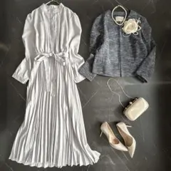 ユナイテッドアローズ ツイードジャケット×プリーツワンピース セレモニーセット