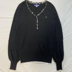 【O6】Burberry Blue label　スプリングセーター　M 黒