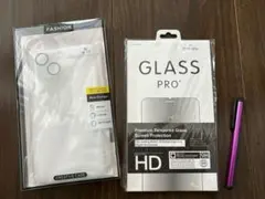 【新品】iPhone15 クリアケース スマホカバー ガラスフィルムタッチペン付