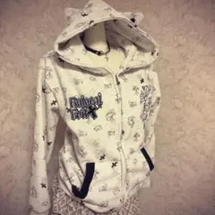 平成ギャル　00s ハイウエストハローキティ フード付きパーカー　Y2K