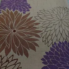 難アリ和柄生地ハギレ106✕50cm菊寄せ幾何文様ベージュ