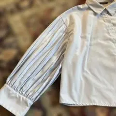 ZARA♦︎プリーツ袖が可愛いブラウス♦︎ブルー♦︎M♦︎美品