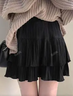 黒 スカート フリフリ