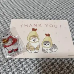 非売品✨モフサンド　ウェイトレスにゃん　アクスタ　Thank youカード
