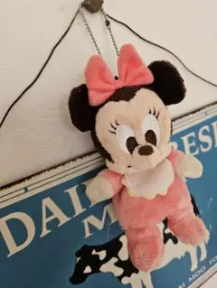 ミニーマウス ぬいぐるみマスコットキーホルダー