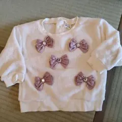 Pupil House リボン付きトレーナー 90