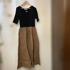 新品　FREDY REPIT ボーダー切替ロングワンピース